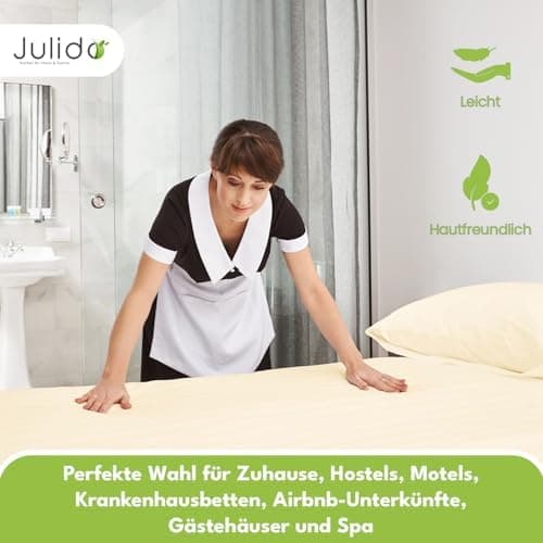 Julido Jersey-Spannbettlaken 140x200 cm – Baumwolle, OEKO-TEX® Standard 100, hautfreundlich & allergikergeeignet, Grün