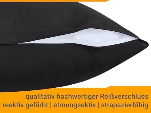 Doppelpack Baumwoll-Kissenbezüge 40 x 15 cm – Navyblau, schlichtes modernes Design