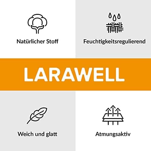 LARAWELL Bettwäsche-Set 135x200 Baumwolle