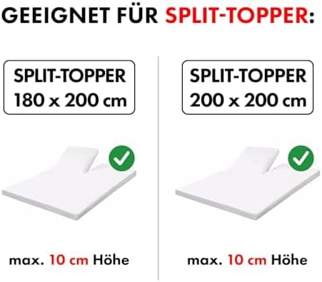 Jacobson Premium Spannbettlaken Jersey 200 g/m² – XL Überlänge für Matratzengrößen 140×200–160×220 cm, Natur