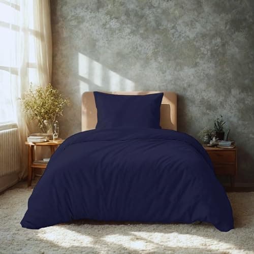 Komfortec Bettwäsche 2‑teilig (Bettbezug 155x220 + Kissenbezug 80x80) – superweiche gebürstete 100% Mikrofaser, Grau, OE