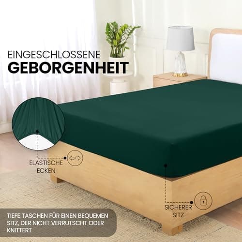 Utopia Bedding Spannbettlaken 180×200 cm – Grau, gebürstete Polyester‑Mikrofaser, OEKO‑TEX zertifiziert