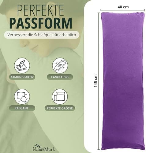 NatureMark Jersey Kissenbezüge – weich & atmungsaktiv, hautfreundlich – 40x40 cm, Anthrazit