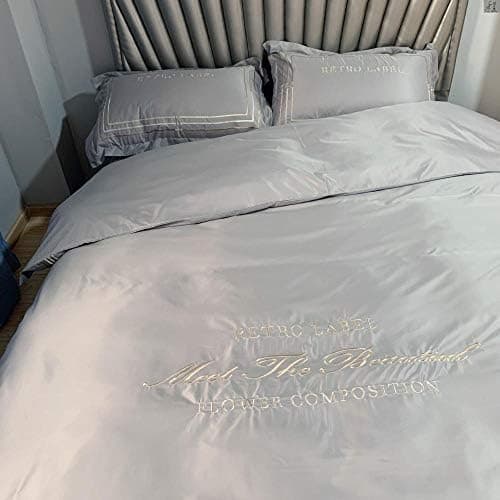 Doppelseitiger Sommer-Bettbezug aus europäischer Eisseide, kühlend & wendbar – 4‑teiliges Set 200×230 cm für 1,5 m Bett