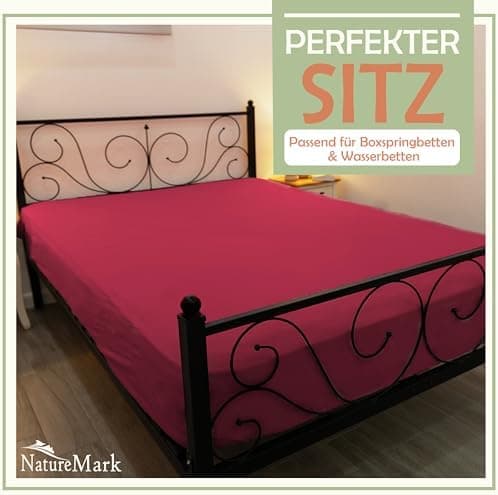 NatureMark Mikrofaser-Spannbettlaken 90x200–100x200 cm, türkis