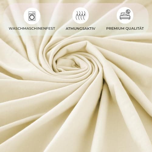 Buymax® Spannbettlaken 140x200 cm – 100% Baumwolle (Jersey), für Matratzen bis 25 cm