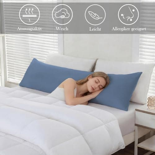Kissenbezug 40x80 cm 2er Set – 100% Mikrofaser Beige, weich & bügelfrei mit Reißverschluss