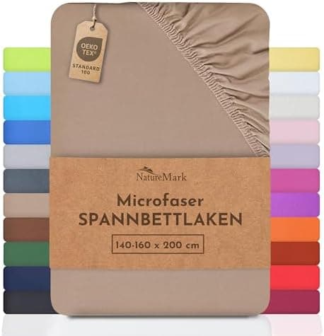 NatureMark Mikrofaser-Spannbettlaken 90x200–100x200 cm, türkis