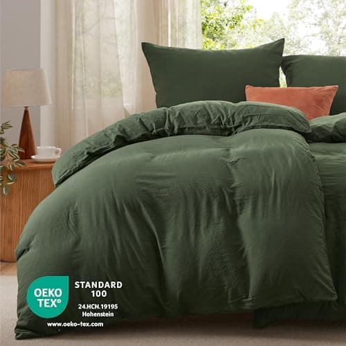 BEDSURE Bettwäsche 135x200 4‑teilig – Weiches Baumwoll‑Feeling Bettwäsche‑Set 135 x 200 cm, inkl. 2 Kissenbezüge 80x80,