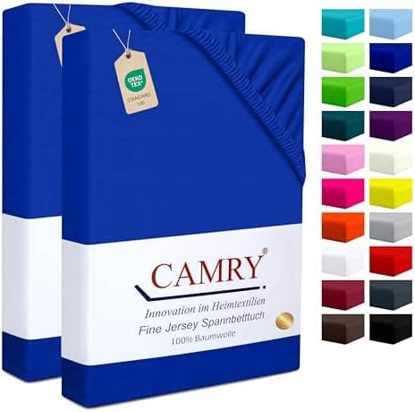 Camry Spannbettlaken 180x200–200x200 cm – Baumwoll‑Jersey Orange
