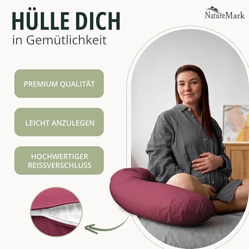 NatureMark Jersey Kissenbezüge – weich & atmungsaktiv, hautfreundlich – 40x40 cm, Anthrazit