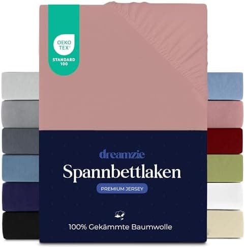 Dreamzie Spannbettlaken 70 x 200 cm – 100% Jersey‑Baumwolle, 150 g/m², OEKO‑TEX® STANDARD 100 – Anthrazit