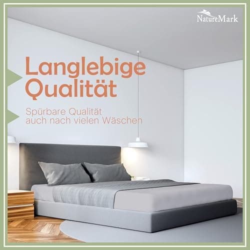 NatureMark Mikrofaser-Spannbettlaken 90x200–100x200 cm, türkis