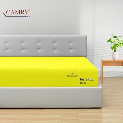 Camry Spannbettlaken 180x200–200x200 cm – Baumwoll‑Jersey Orange