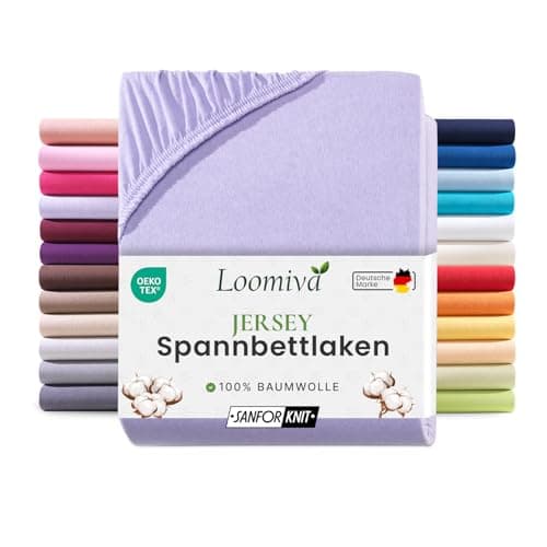Jersey-Spannbettlaken 100% Baumwolle – 90–100×200 cm, für Matratzen bis 25 cm (Steghöhe bis 23 cm), Beige