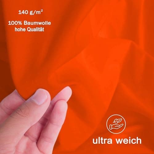 Camry Spannbettlaken 180x200–200x200 cm – Baumwoll‑Jersey Orange