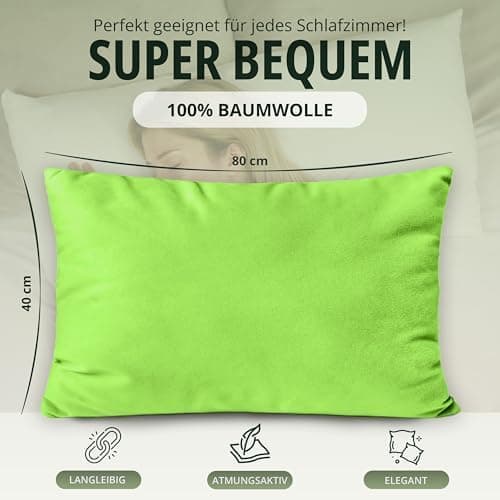 NatureMark Jersey Kissenbezüge – weich & atmungsaktiv, hautfreundlich – 40x40 cm, Anthrazit