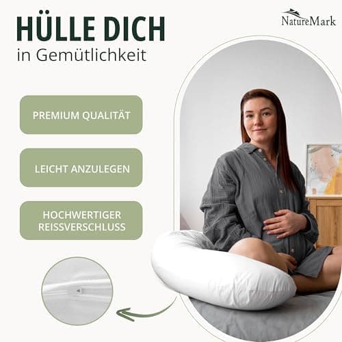 NatureMark Jersey Kissenbezüge – weich & atmungsaktiv, hautfreundlich – 40x40 cm, Anthrazit