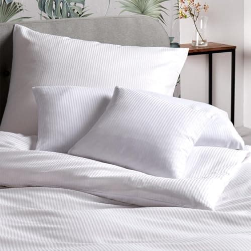Traumschlaf Hotelbettwäsche – Mako-Satin (100% Baumwolle), 135×200 + 40×80 cm