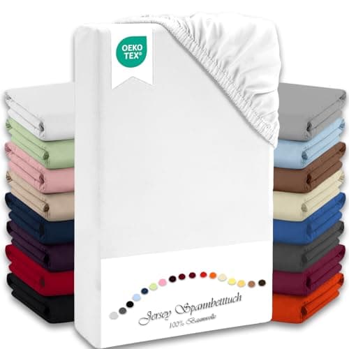 Julido Jersey-Spannbettlaken 140x200 cm – Baumwolle, OEKO-TEX® Standard 100, hautfreundlich & allergikergeeignet, Grün