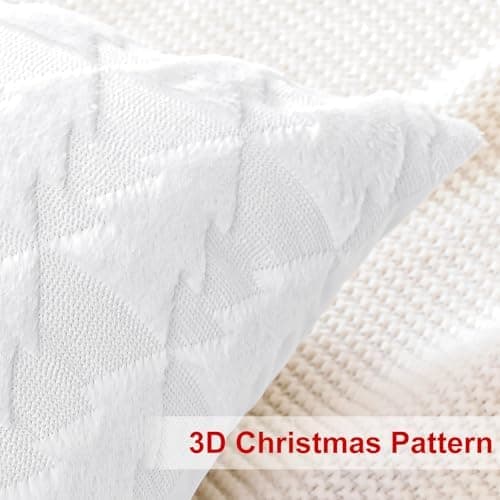 Artscope 2er-Set Kissenbezüge (40x40 cm) – weicher Kurzplüsch Wollsamt, Schneeflocke Creme Beige