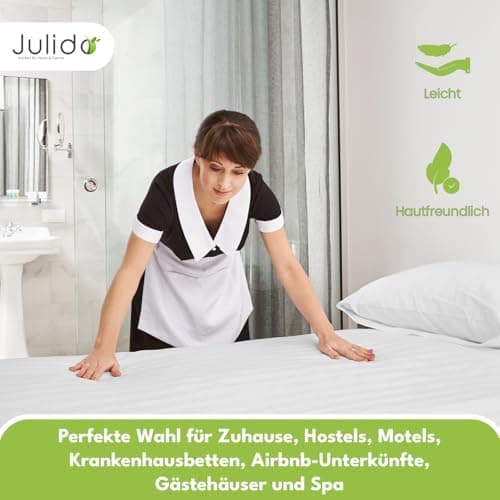 Julido Jersey-Spannbettlaken 140x200 cm – Baumwolle, OEKO-TEX® Standard 100, hautfreundlich & allergikergeeignet, Grün