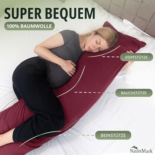 NatureMark Jersey Kissenbezüge – weich & atmungsaktiv, hautfreundlich – 40x40 cm, Anthrazit
