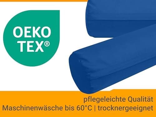 Doppelpack Baumwoll-Kissenbezüge 40 x 15 cm – Navyblau, schlichtes modernes Design