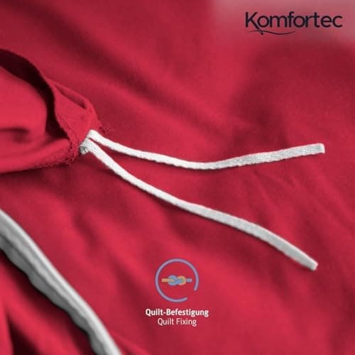 Komfortec Bettwäsche 2‑teilig (Bettbezug 155x220 + Kissenbezug 80x80) – superweiche gebürstete 100% Mikrofaser, Grau, OE