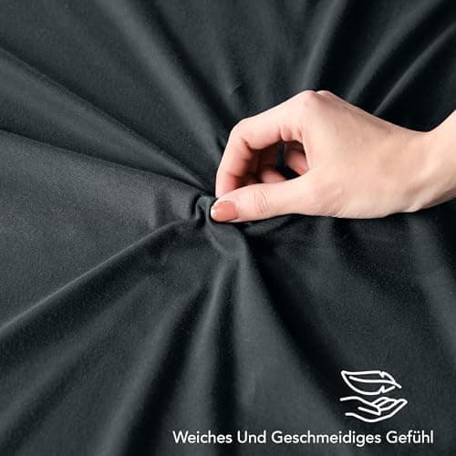 Utopia Bedding Jersey-Spannbettlaken 120 x 200 cm (25 cm) – Anthrazit, Baumwollmischung