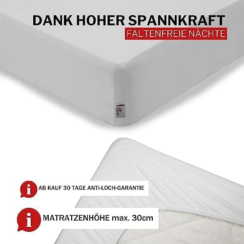 Spannbettlaken 140x200 cm – Jersey Baumwolle, Oeko‑TEX zertifiziert