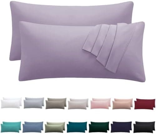 Kissenbezug 40x80 cm 2er Set – 100% Mikrofaser Beige, weich & bügelfrei mit Reißverschluss