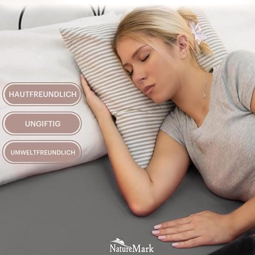 NatureMark Jersey-Spannbettlaken 2er-Pack – 100% Baumwolle, 90 x 200–100 x 200 cm, Creme/Natur