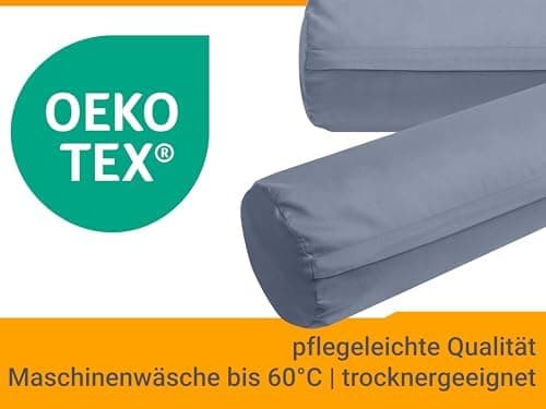 Doppelpack Baumwoll-Kissenbezüge 40 x 15 cm – Navyblau, schlichtes modernes Design