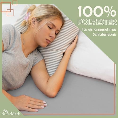 NatureMark Mikrofaser-Spannbettlaken 90x200–100x200 cm, türkis