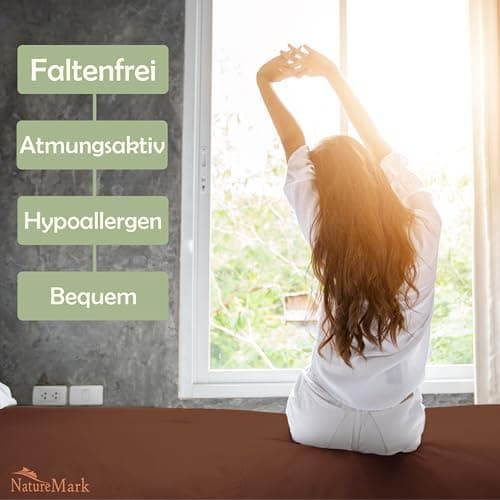 NatureMark Mikrofaser-Spannbettlaken 90x200–100x200 cm, türkis