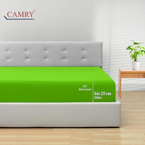 Camry Spannbettlaken 180x200–200x200 cm – Baumwoll‑Jersey Orange