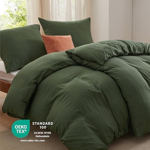 BEDSURE Bettwäsche 135x200 4‑teilig – Weiches Baumwoll‑Feeling Bettwäsche‑Set 135 x 200 cm, inkl. 2 Kissenbezüge 80x80,