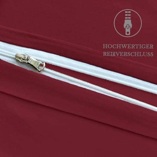 Kissenbezug 40x80 cm 2er Set – 100% Mikrofaser Beige, weich & bügelfrei mit Reißverschluss