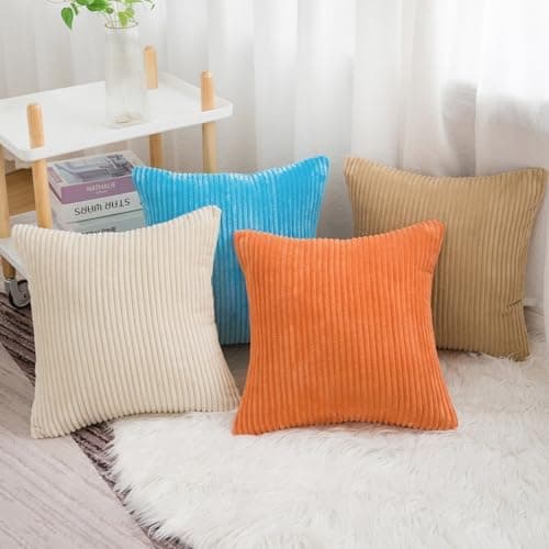Softalker Kissenbezug 40x40 cm – 2er Set flauschig rosa, Dekokissenbezug für Sofa, Wohnzimmer & Schlafzimmer