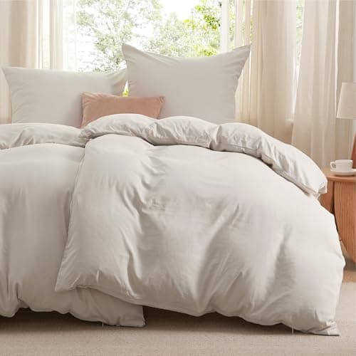 BEDSURE Bettwäsche 135x200 4‑teilig – Weiches Baumwoll‑Feeling Bettwäsche‑Set 135 x 200 cm, inkl. 2 Kissenbezüge 80x80,