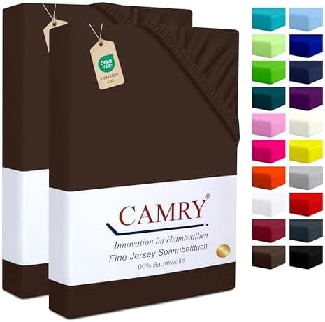Camry Spannbettlaken 180x200–200x200 cm – Baumwoll‑Jersey Orange