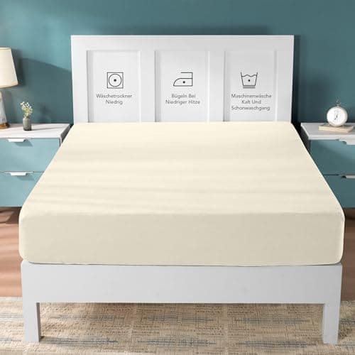 Utopia Bedding Jersey-Spannbettlaken 120 x 200 cm (25 cm) – Anthrazit, Baumwollmischung