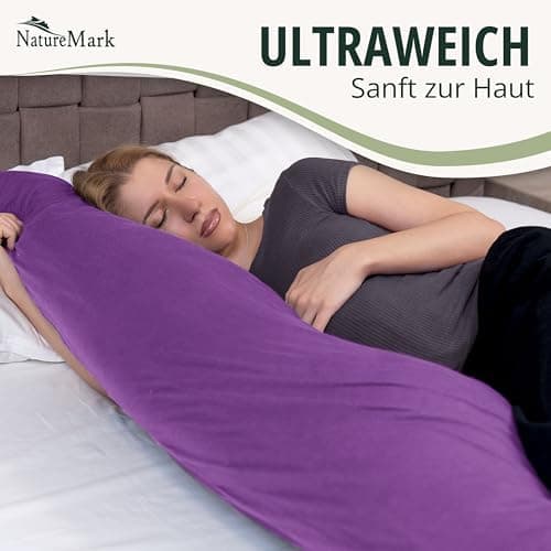 NatureMark Jersey Kissenbezüge – weich & atmungsaktiv, hautfreundlich – 40x40 cm, Anthrazit