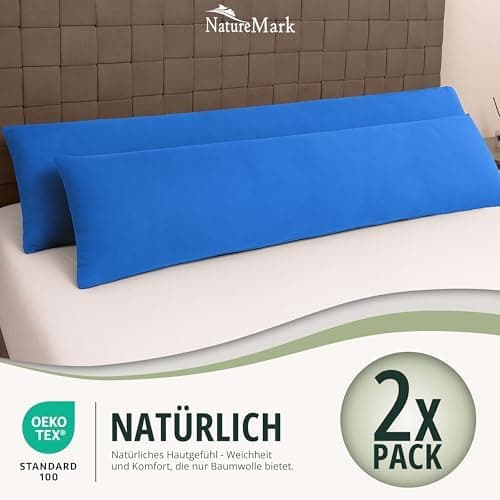 NatureMark Jersey Kissenbezüge – weich & atmungsaktiv, hautfreundlich – 40x40 cm, Anthrazit