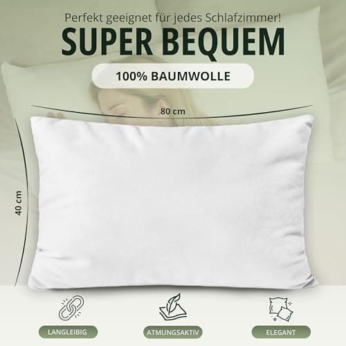 NatureMark Jersey Kissenbezüge – weich & atmungsaktiv, hautfreundlich – 40x40 cm, Anthrazit