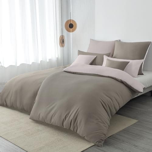 Kissenbezug 40x80 cm 2er Set – 100% Mikrofaser Beige, weich & bügelfrei mit Reißverschluss