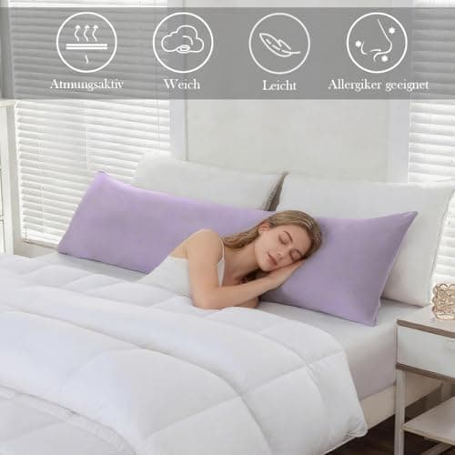 Kissenbezug 40x80 cm 2er Set – 100% Mikrofaser Beige, weich & bügelfrei mit Reißverschluss