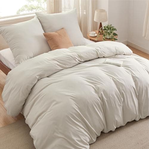 BEDSURE Bettwäsche 135x200 4‑teilig – Weiches Baumwoll‑Feeling Bettwäsche‑Set 135 x 200 cm, inkl. 2 Kissenbezüge 80x80,