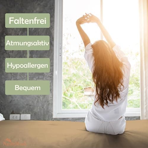 NatureMark Mikrofaser-Spannbettlaken 90x200–100x200 cm, türkis